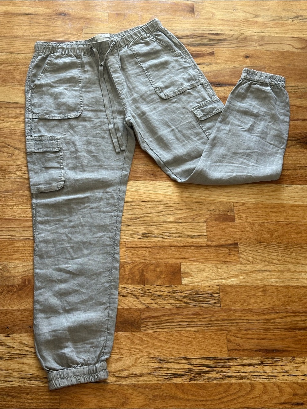 100% Linen Light Cargo Joggers
